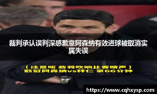 裁判承认误判深感歉意阿森纳有效进球被取消实属失误