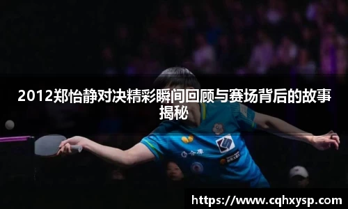 2012郑怡静对决精彩瞬间回顾与赛场背后的故事揭秘