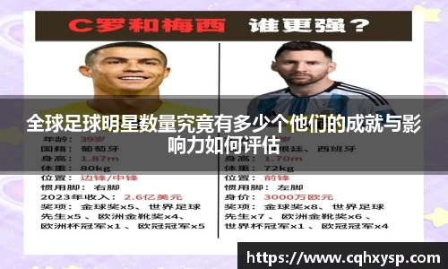 全球足球明星数量究竟有多少个他们的成就与影响力如何评估